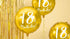 Фолиев Балон с Надпис "18th Birthday", Златен - Party Design