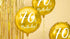 Фолиев Балон с Надпис "70th Birthday", Златен - Party Design