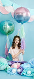 Фолиев Балон Сфера в Синьо и Зелено, 35см - Party Design