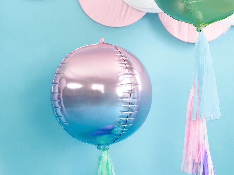 Фолиев Балон Сфера в Лилаво и Синьо, 35см - Party Design