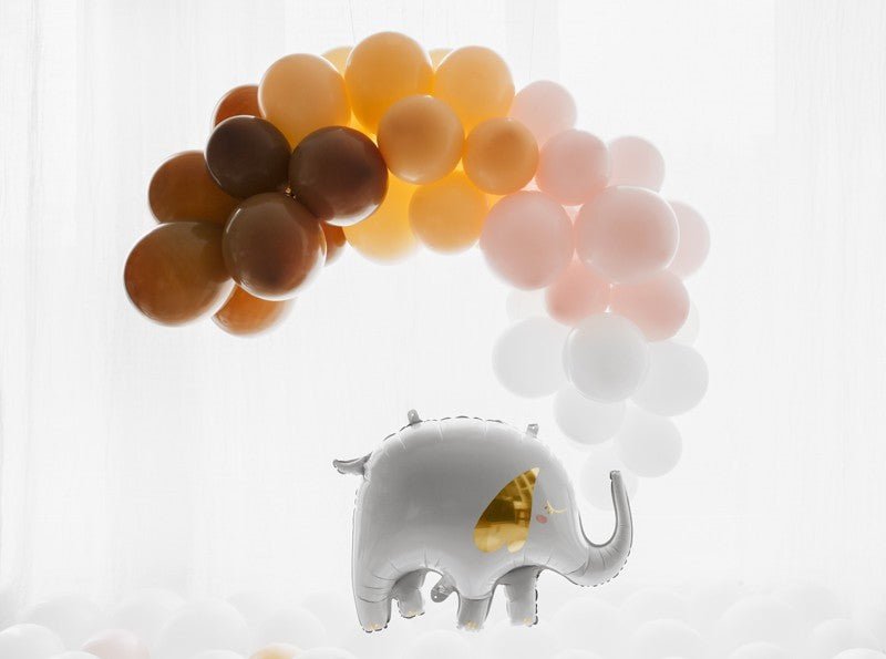 Фолиев Балон Слонче в Бяло и Златно, 83х58 см - Party Design