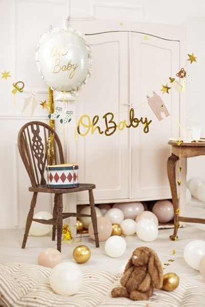 Банер с Бебешки Принадлежности и Надпис "Oh Baby" - Party Design