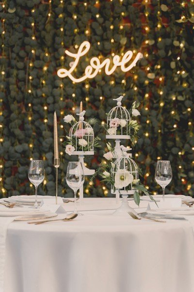 Декоративна Клетка За Птици, Бяла, 27,5см - Party Design