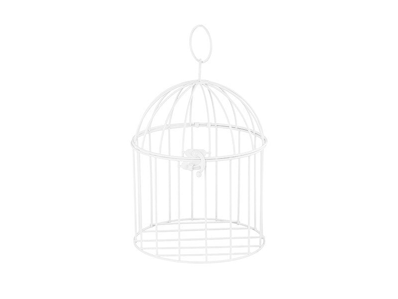 Декоративна Клетка за Птици, Бяла, 24 см - Party Design