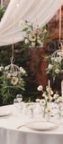 Декоративна Клетка за Птици, Бяла, 24 см - Party Design
