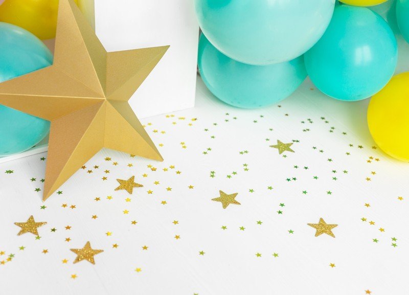 Конфети Златни Звездички, 10мм, 30гр - Party Design