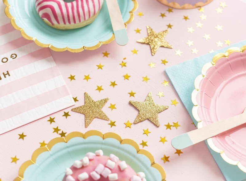 Конфети Златни Звездички, 10мм, 30гр - Party Design