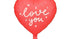 Фолиев Балон, Сърце с Надпис ''Love You'', 45см - Party Design