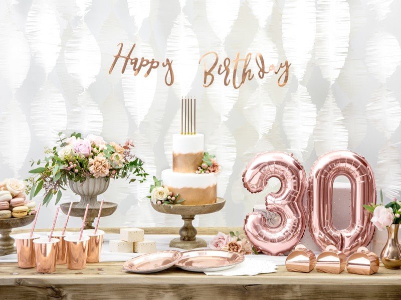 Парти Чаши в Розово Злато, 220мл - (1 пакет / 6 бр.) - Party Design