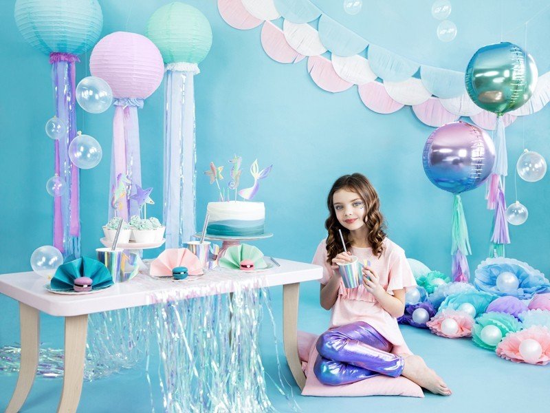 Топери за Кексчета - Русалка, 24.5см - (1 пакет / 3 бр.) - Party Design