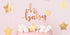 Топер За Торта - "Oh Baby", Розово Злато, 25 см - Party Design