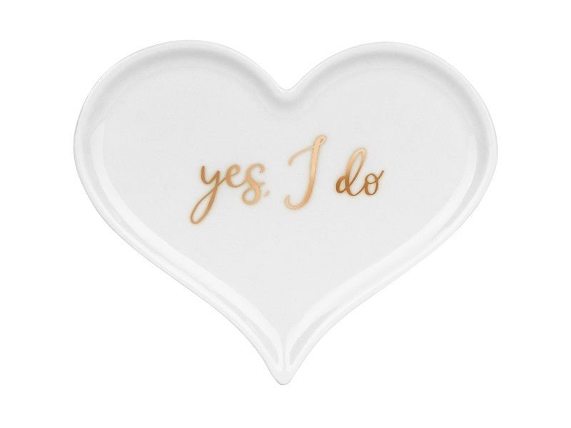 Съд за Брачни Халки Сърце с Надпис "Yes I Do", 13.3х10.8 см - Party Design