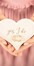 Съд за Брачни Халки Сърце с Надпис "Yes I Do", 13.3х10.8 см - Party Design