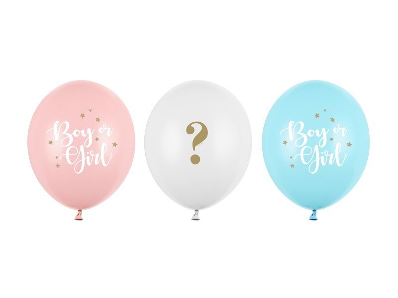 Латексови Балони "Boy or Girl", 30см - (1 пакет / 3 бр.) - Party Design
