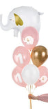 Латексови Балони - Една Годинка, Розово 30см - (1 пакет / 6 бр.) - Party Design