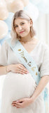 Лента "Mom to Be", Светло Тифани Синьо, 75 см - Party Design