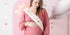 Лента "Mom to Be", Бледо Розова, 75 см - Party Design