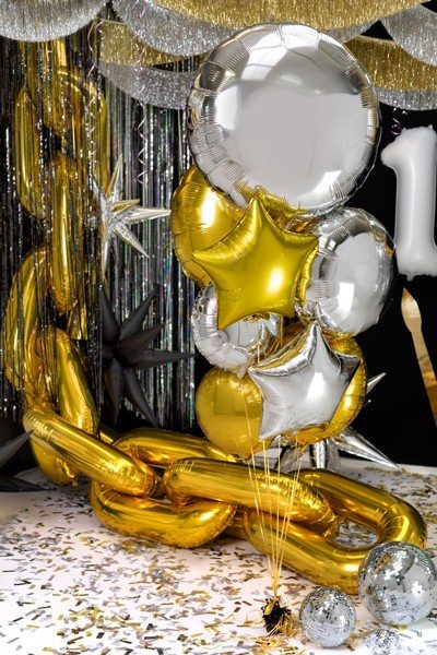 Фолиев Балон, Сфера, Злато, 80см - Party Design