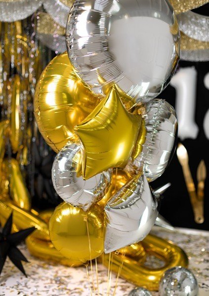 Фолиев Балон, Сфера, Злато, 80см - Party Design