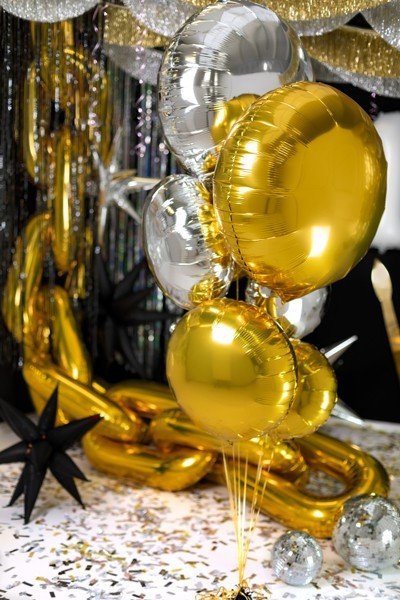 Фолиев Балон, Сфера, Злато, 80см - Party Design