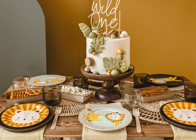 Салфетки Лъвче, Комбинация от Цветове 16х10 см - (1 пакет / 20 бр.) - Party Design