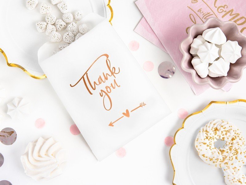 Торбички за Лакомства "Thank You" - (1 пакет / 6 бр.) - Party Design
