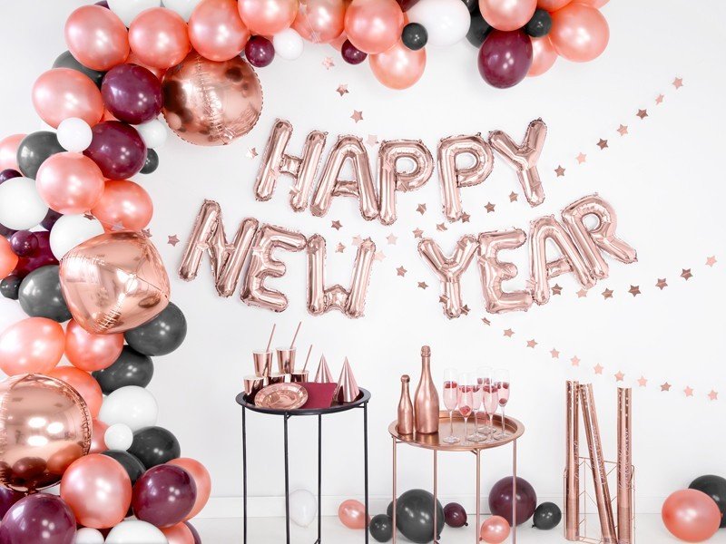 Парти Чинии в Розово Златно, 23см - (1 пакет / 6 бр.) - Party Design