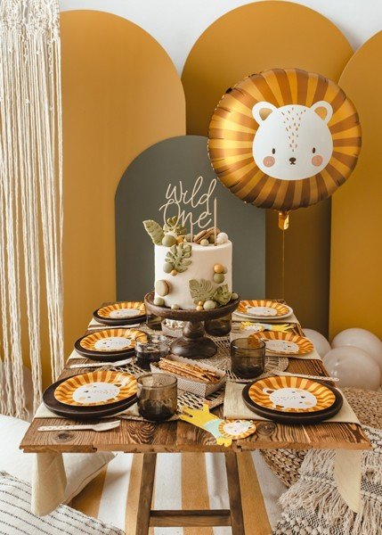 Парти Чинии Лъвче, 18см - (1 пакет / 6 бр.) - Party Design
