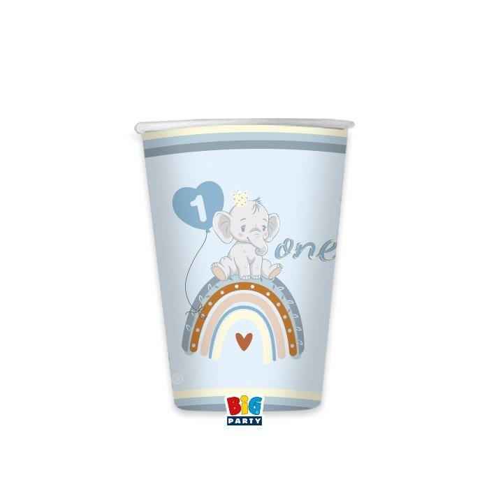 Парти Чаши 1 - ви Рожден Ден Слонче, Синьо - Party Design
