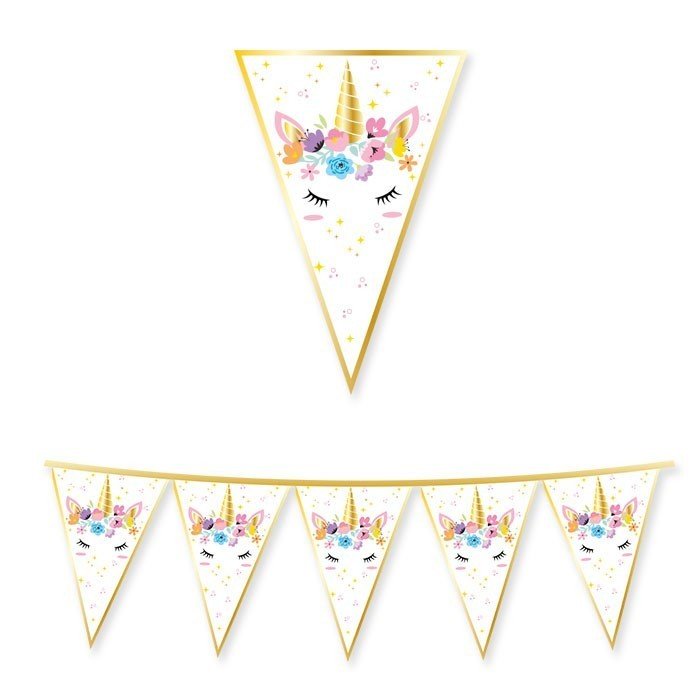Гирлянд от Флагове с Еднорог - Party Design