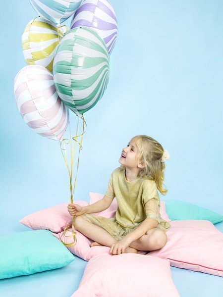 Фолиев Балон Близалка, Мента, 35см - Party Design