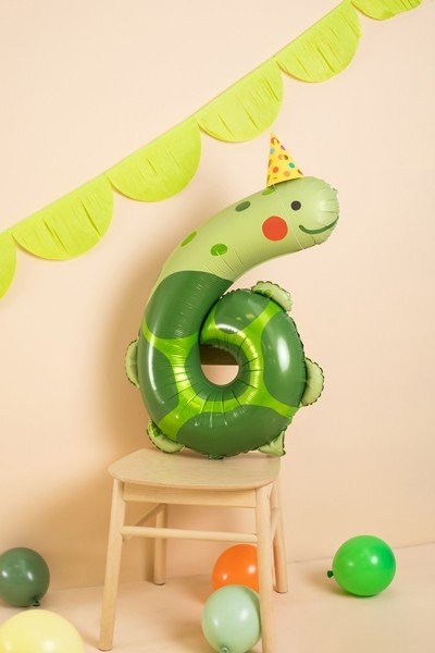 Фолиев Балон Номер 6 - Костенурка, 75х96 см - Party Design