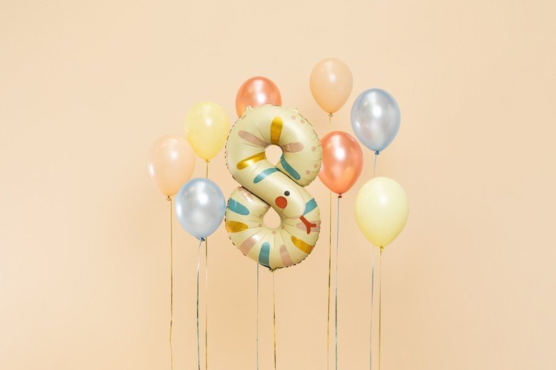Фолиев Балон Номер 8 - Змия, 55х88 см - Party Design