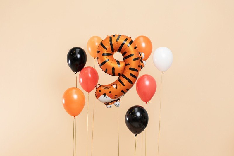 Фолиев Балон Номер 9 - Тигър, 64х87 см - Party Design