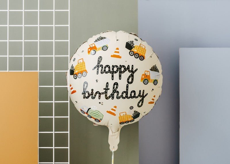 Фолиев Балон "Happy Birthday" за Момченца,45 см - Party Design