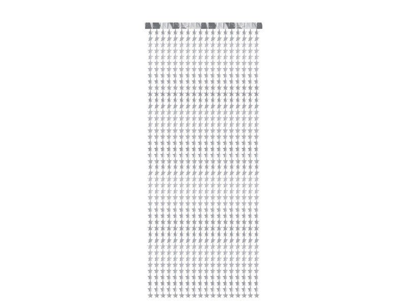 Парти Завеса на Звезди, Сребърно, 100x245см - Party Design
