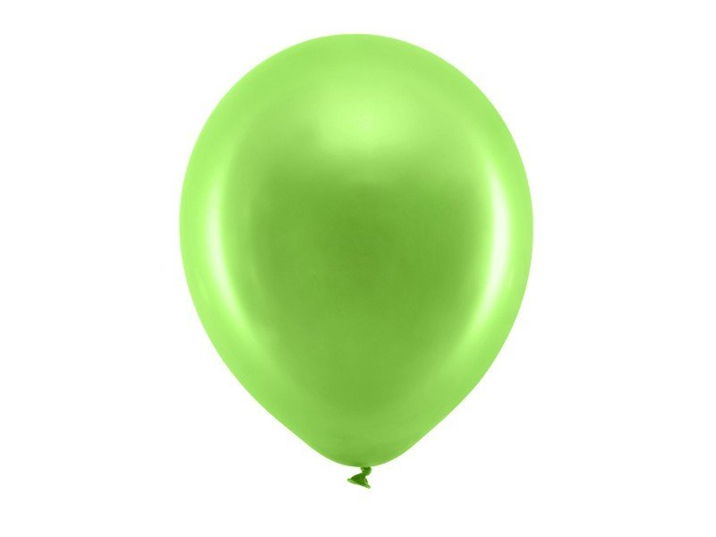 Латексови Балони Металик, Светло Зелено 30см - Party Design