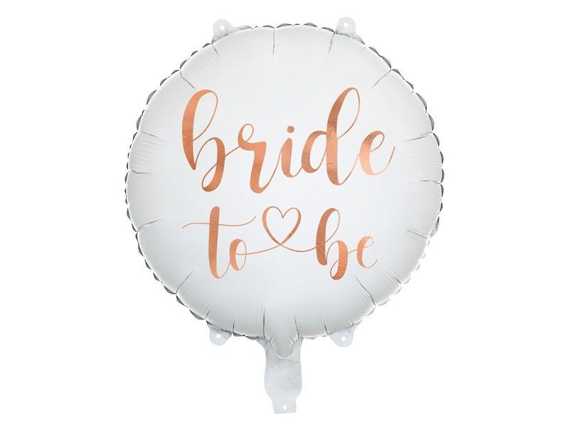 Фолиев Балон ''Bride to be'', Бял , 45см - Party Design
