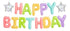 Фолиев Надпис "Happy Birthday", Разноцветен, 395х35см - Party Design