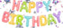 Фолиев Надпис "Happy Birthday", Разноцветен, 395х35см - Party Design