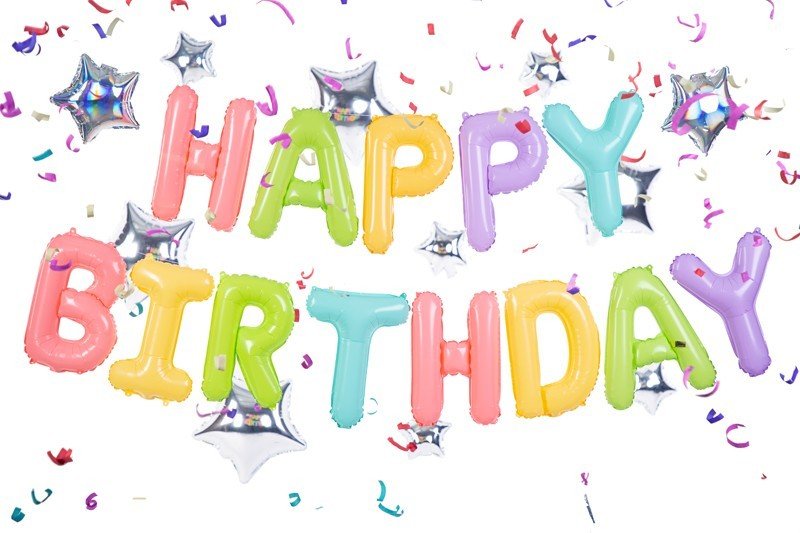 Фолиев Надпис "Happy Birthday", Разноцветен, 395х35см - Party Design