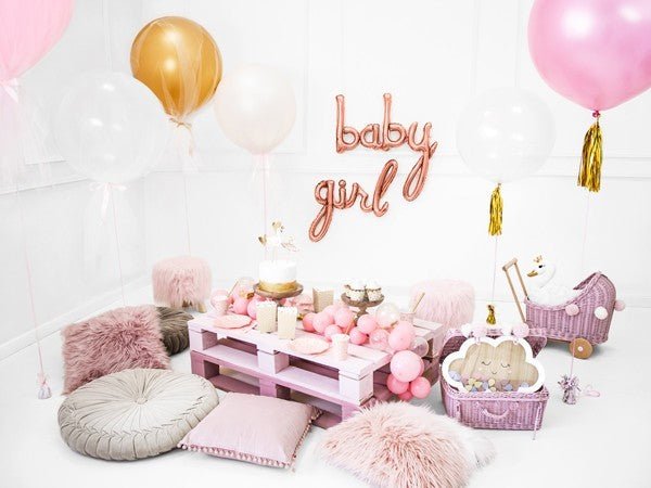 Фолиев Балон Надпис ''Baby'', Розово Злато, 73.5x75.5см - Party Design