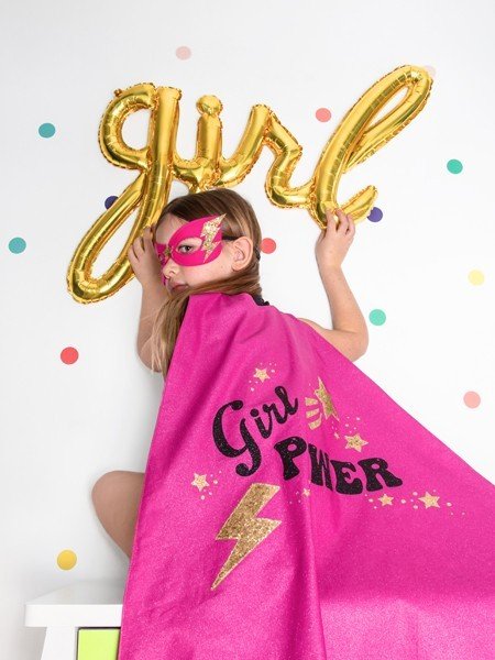 Фолиев Балон Надпис ''Girl'', Злато, 77x70см - Party Design