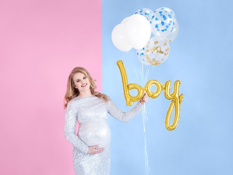 Фолиев Балон Надпис ''Boy'', Злато, 77x70см - Party Design