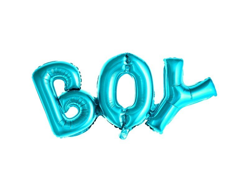 Фолиев Надпис "Boy'', Син, 67x29см - Party Design