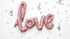 Фолиев Балон, Надпис, Love, Розово Злато 73х59см - Party Design