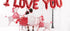 Фолиев Надпис ''I Love You'', Червен, 260х40см - Party Design
