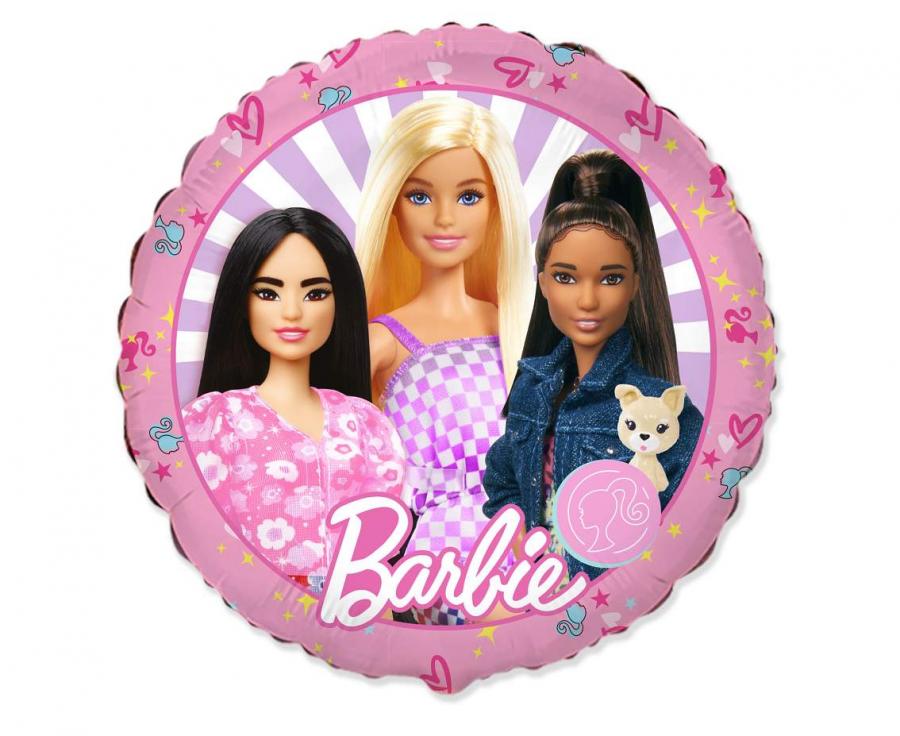Фолиен балон „Barbie“ кръгъл, 45 см - Party Design