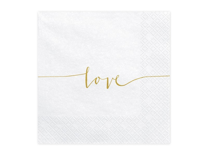 Парти Салфетки с Надпис "Love" - Party Design