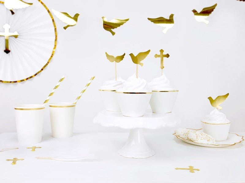 Кошници за Кексчета, Бели - (1 пакет / 6 бр.) - Party Design